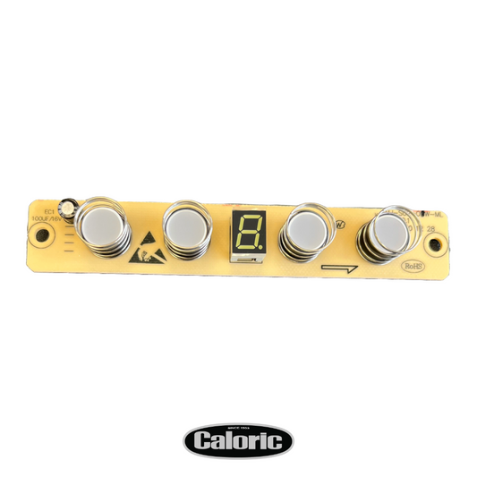 Control Board for Caloric CVW Range Hoods: Caloric CVW502, Caloric CVW102, Caloric CVW206. Part # 01-00053.