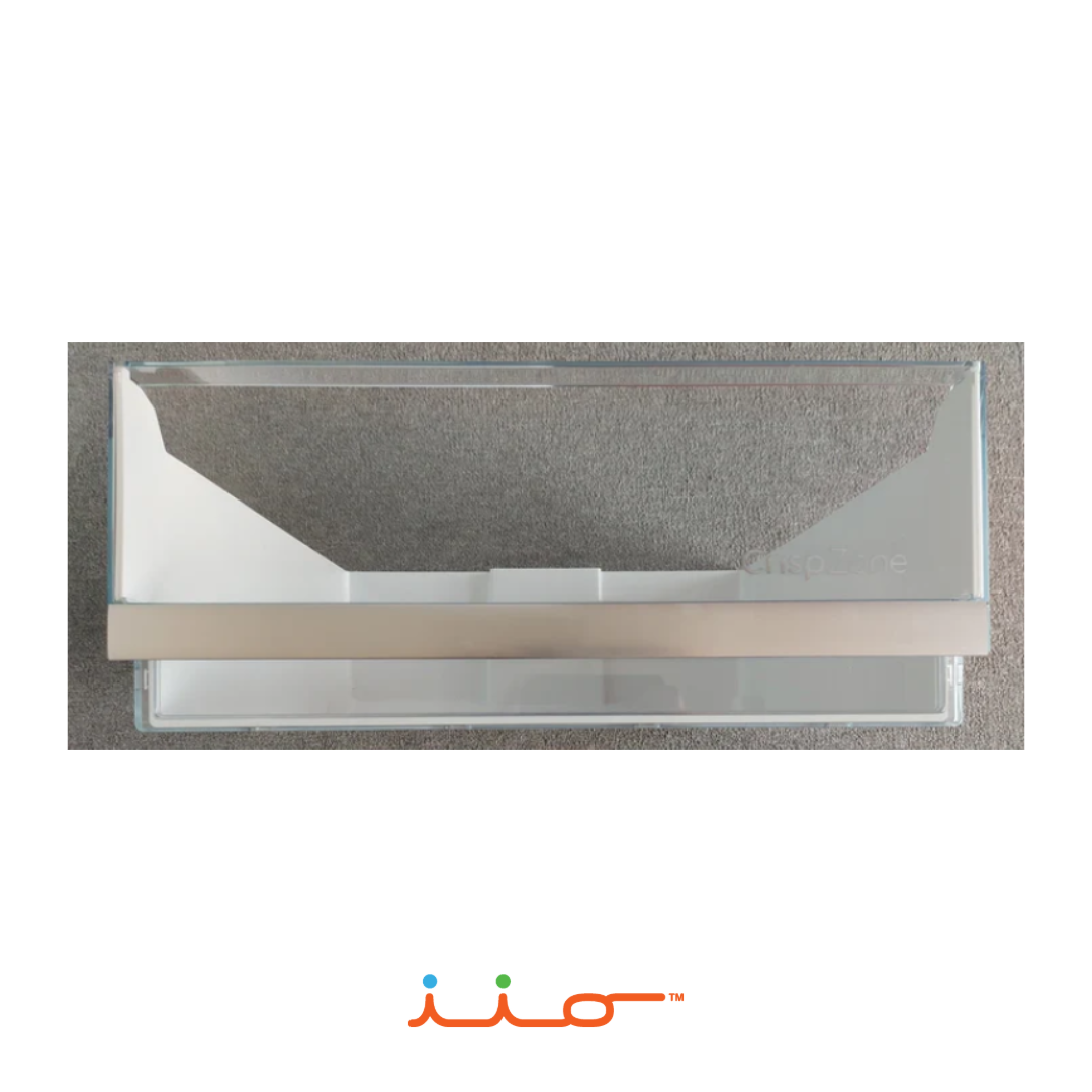 Faceplate for Crisper of iio CRBR-2412 Retro Refrigerator. Part # 05-407996.