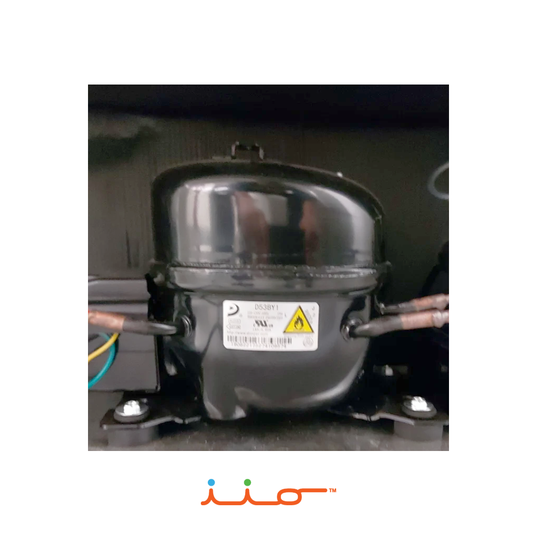 Compressor for iio MRS330-09 Vintage Refrigerator. Part # 06-00028.