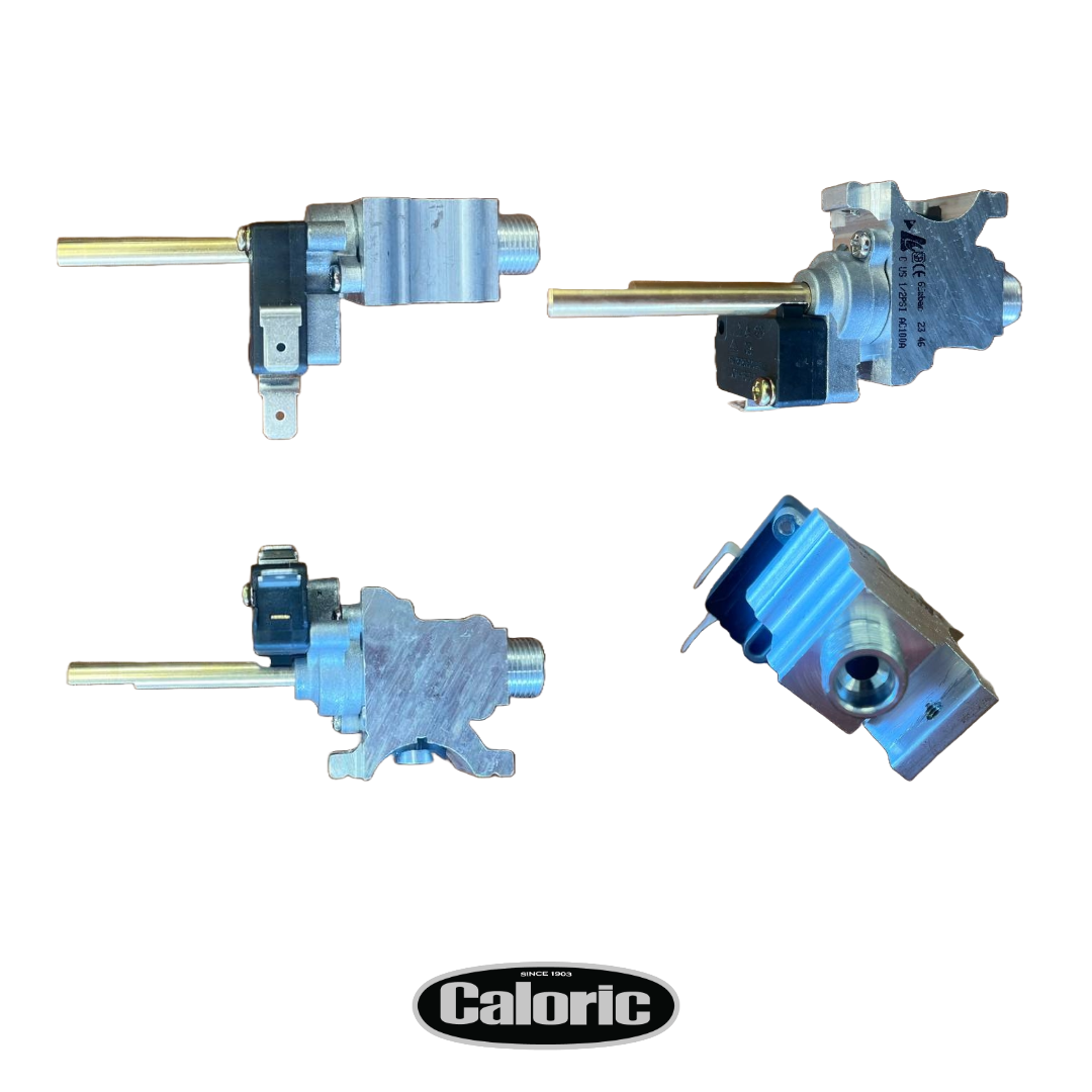 Burner valve for Caloric CPR304-1-SS, CPR366-1-SS and CPR488-1-SS. Part # 08-00008.
