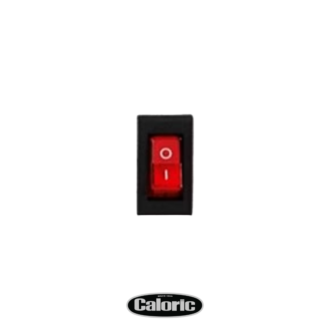 Light Switch/Convection Fan Switch for Caloric CPR304-1-SS, CPR366-1-SS, and CPR488-1-SS. Part # 08-00017.