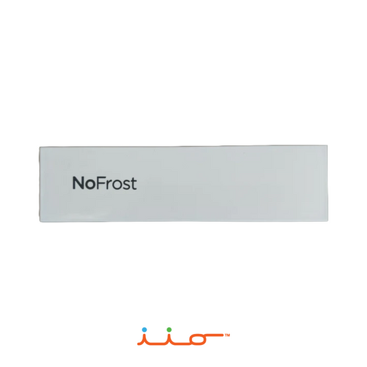 Left Display Access Cover NoFrost Badge for iio CRBR-2412 Retro Refrigerator. Part # 05-544961.